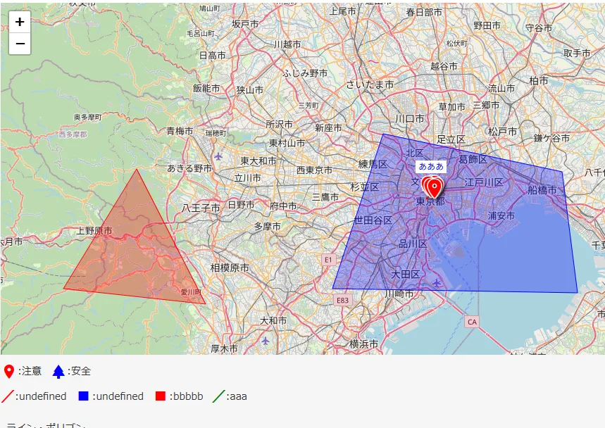 統合・公開型GIS for kintone - 作成したレイヤーは重ねて表示可能